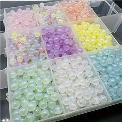 100 Pcs Round Shape Acrylic Spacer Beads for Jewelry Making DIY
