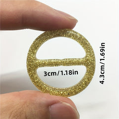 Glitter Round Waist Buckle Scarf Shawl Clip Clothing Brooches 6pcs Set