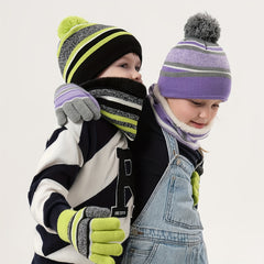 Kids Winter Beanie Hat Scarf Gloves Set