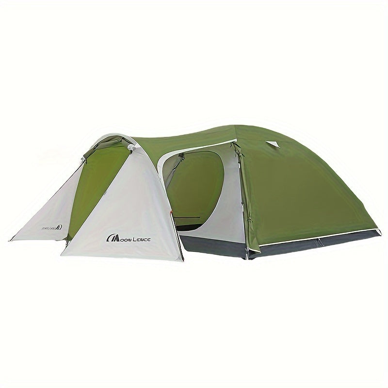 Double Layer 4 Person Camping Tent Waterproof Windproof with 2 Large Doors
