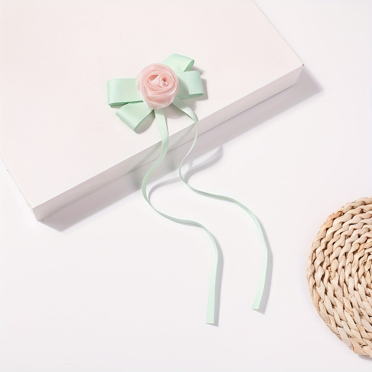 Rose Flower Hair Clip Ribbon Barrette Hair Slides Hair Decoration