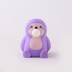 Sloth Stress Relief Toy with Soft Rubber Compression and Bubble Action