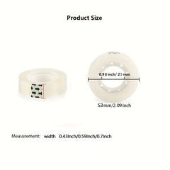 8 Rolls Transparent Stationery Tape 27.43m DIY Packaging Tools