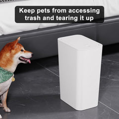 10L Small Trash Can With Lid, Slim Garbage Bin Wastebasket