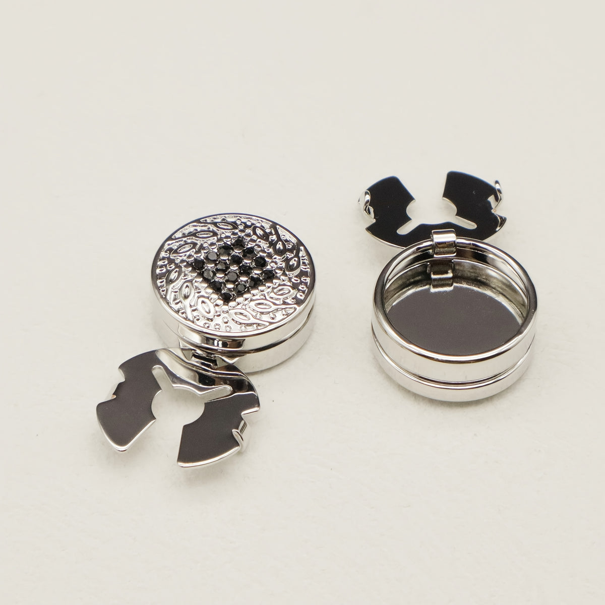2pcs Rhinestone Button Covers Minimalist Pattern Fashion Accessories