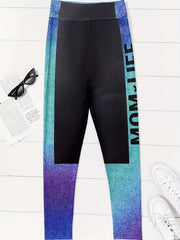 High Waist Ombre Running Leggings Women's Sports Tight Pants
