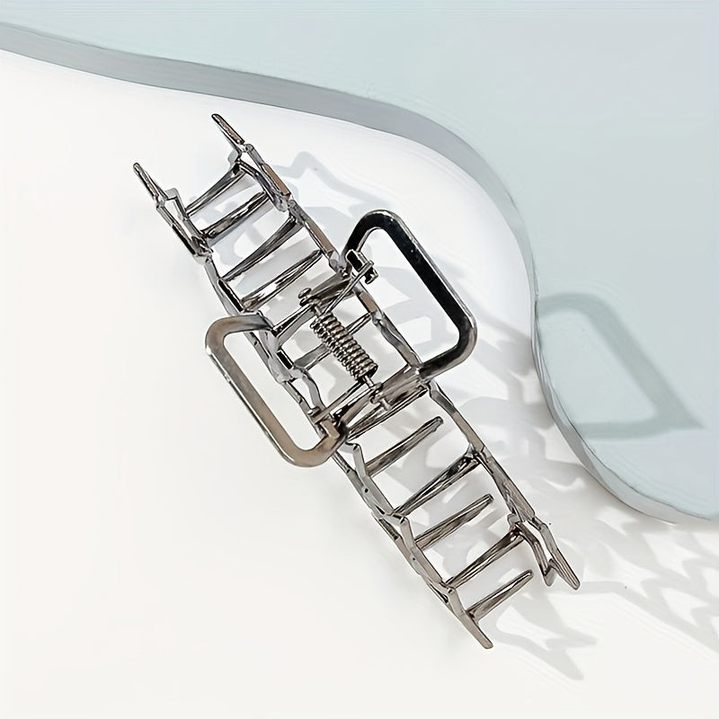 Y2K Alloy Star Hair Claw Clip Non Slip Silvery