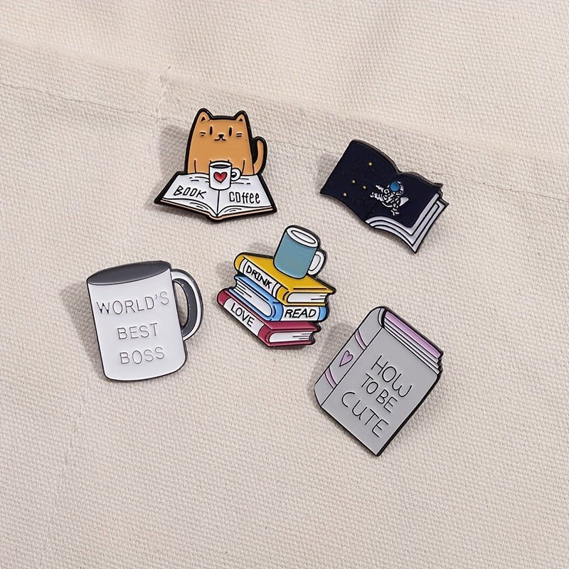 10pcs Random Cartoon Animal Brooch For Men Clothes Bag Accessory Gift