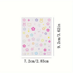 Embossed Spring Flower Nail Art Stickers - Self Adhesive Decals