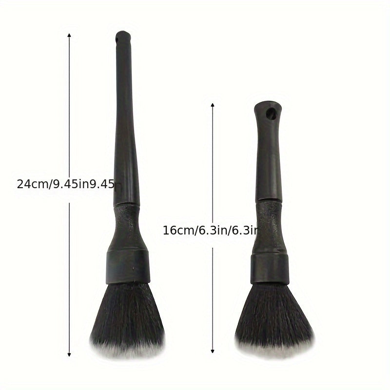 2pcs Car Interior Cleaning Tools Detail Brush Dashboard Air Vent Dust Removal