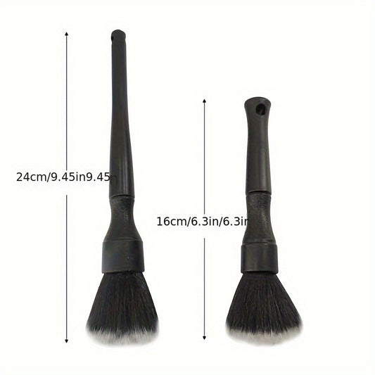 2pcs Car Interior Cleaning Tools Detail Brush Dashboard Air Vent Dust Removal