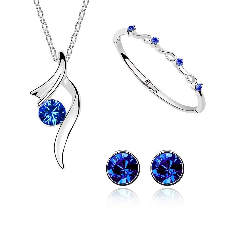 Crystal Jewelry Set for Women Girls
