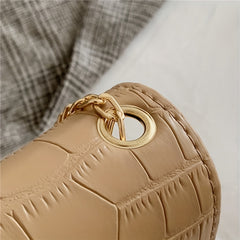 Crocodile Embossed Cell Phone Bag Mini Crossbody Purse