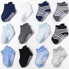 12pcs Striped Socks for Newborn Baby