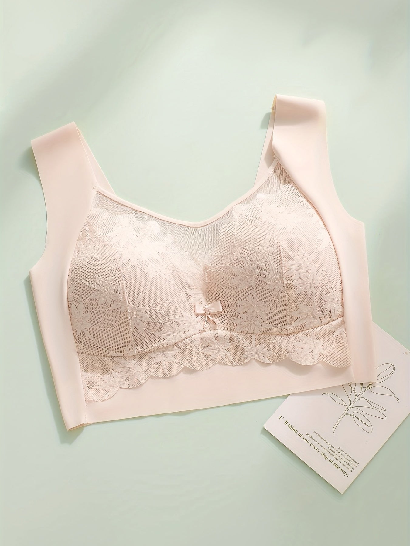 Lace Wireless Bra Seamless Wide Straps Intimates Women's Lingerie