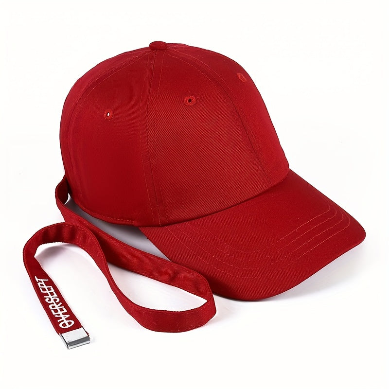 Solid Strap Baseball Cap Lightweight Sunshade Hat