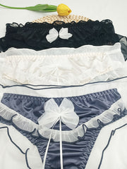 3pcs Contrast Mesh Briefs Comfy & Breathable Intimates Panties