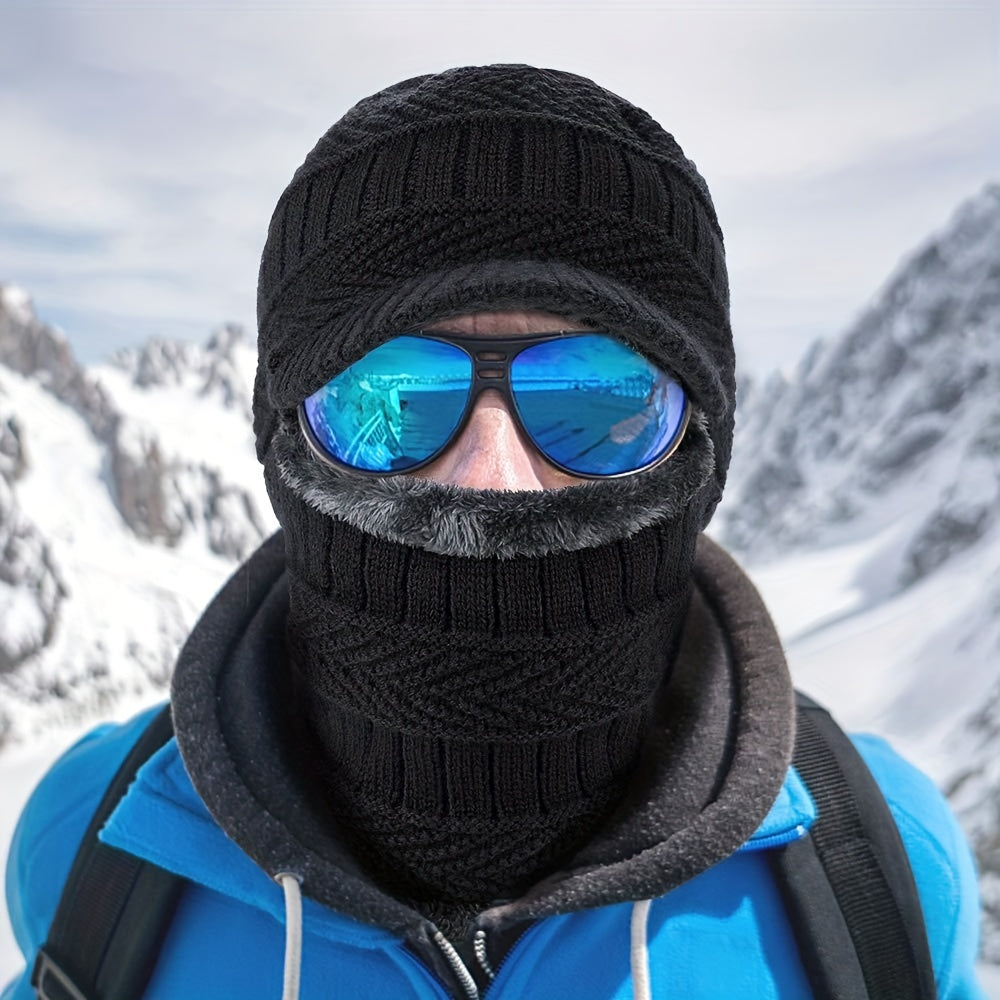 Winter Knitted Balaclava Beanie Hat Ski Mask Ear Protection