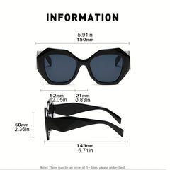 Geometric Frame Sunglasses Gradient Lens UV400