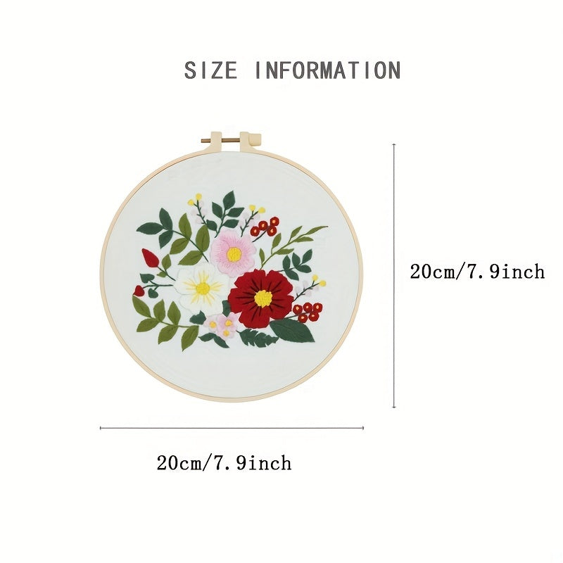 3D Embroidery DIY Material Package Flower Grass Fabric Art