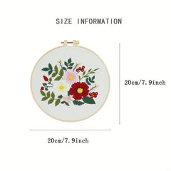 3D Embroidery DIY Material Package Flower Grass Fabric Art