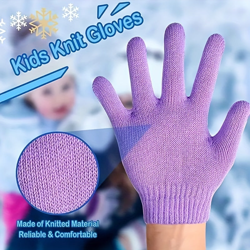 5 Pairs Winter Warm Magic Gloves for Boys/Girls