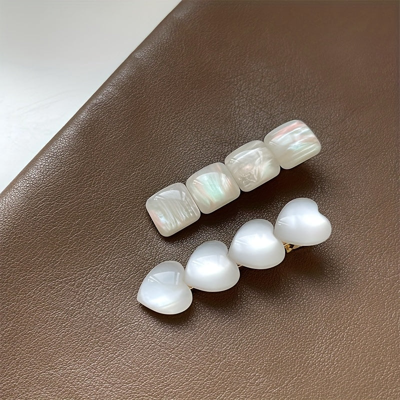 Crystal Faux Opal Hair Clip for Women Girls Hairpin