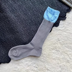3 Pairs Colorblock Socks Comfy & Breathable Women's Stockings