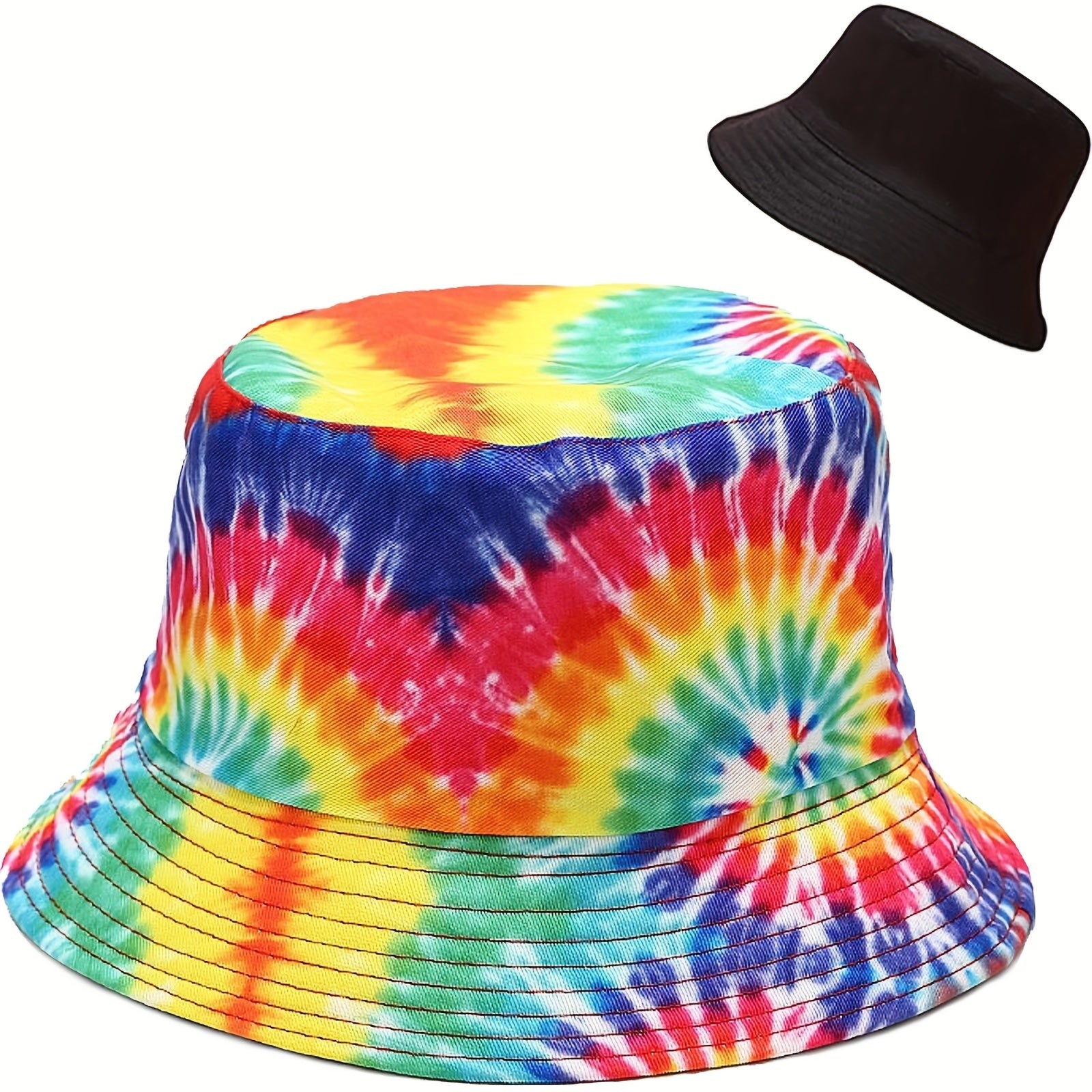 Colorful Tie Dye Bucket Hat Hip Hop Unisex Sun Hats