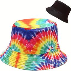 Colorful Tie Dye Bucket Hat Hip Hop Unisex Sun Hats