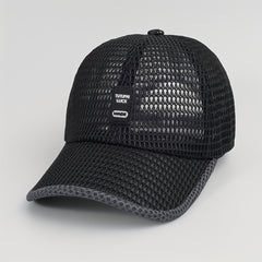 Mesh Hollow Out Baseball Cap Unisex Thin Breathable Quick Drying Sports Sun Hat