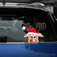Christmas Car Window Sticker Decoration Santa Elk Glass Sticker