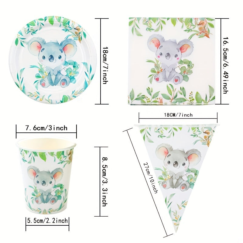 Koala 1st Birthday Party Supplies Jungle Animal Decorations