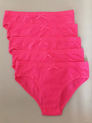 5pcs Solid Bow Tie Briefs Women's Lingerie & Underwear
