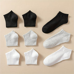 9 Pairs Solid Low Cut Ankle Socks Soft & Lightweight Women's Stockings