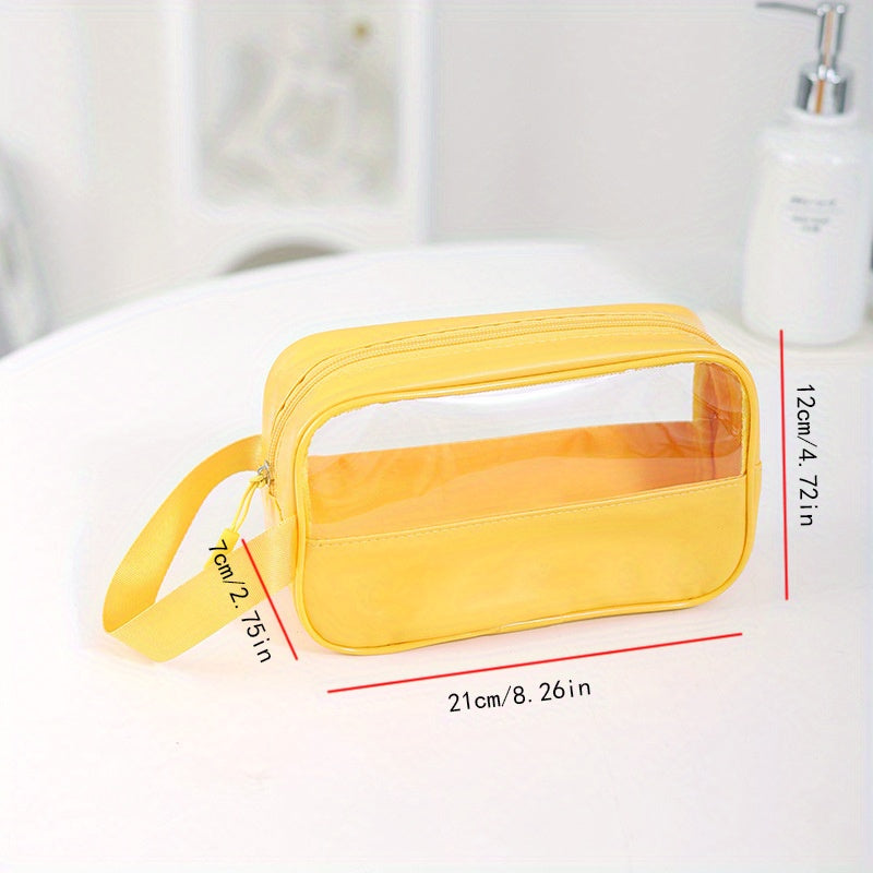 Yellow Portable Makeup Bag Cosmetic Travel Wash Bag