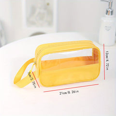 Yellow Portable Makeup Bag Cosmetic Travel Wash Bag