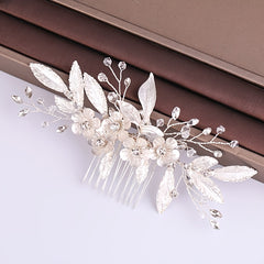 Bridal Hairbrush Pearl Crystal Wedding Hair Accessories