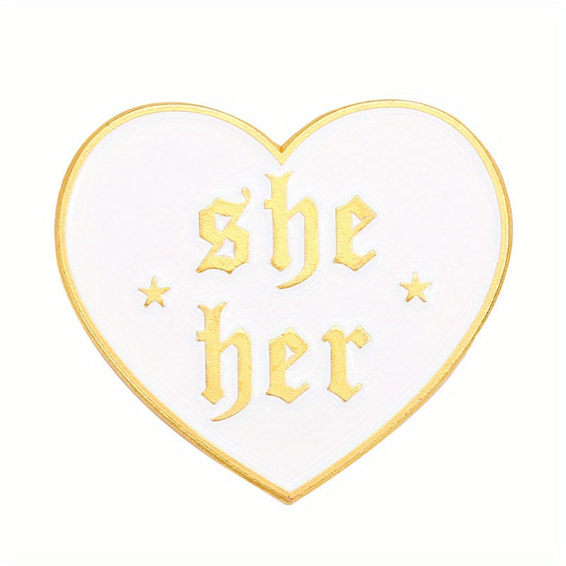 Metal Love English Letter Geometric Badge Silky Scarf for Men
