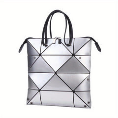 Geometric Pattern Satchel Bag All Match Handbag Portable Bag For Shopping