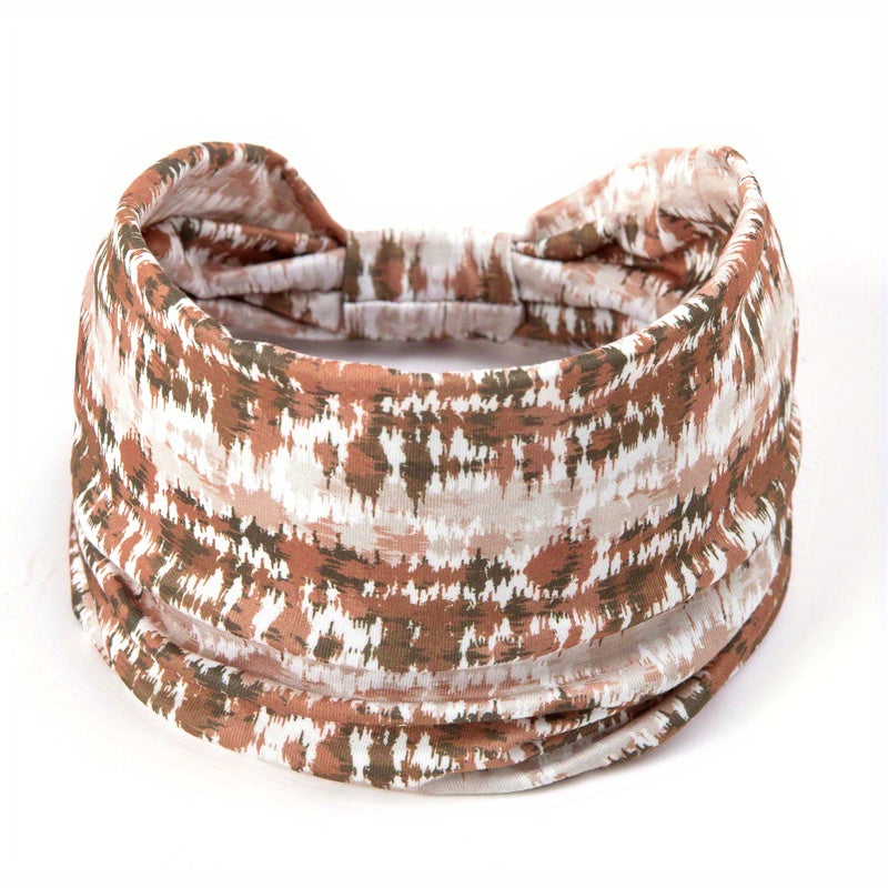 Bohemian Tie Dye Rhombus Pattern Headband Knotted Headband
