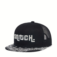 Unisex Breathable Adjustable Baseball Cap With Letter Embroidery