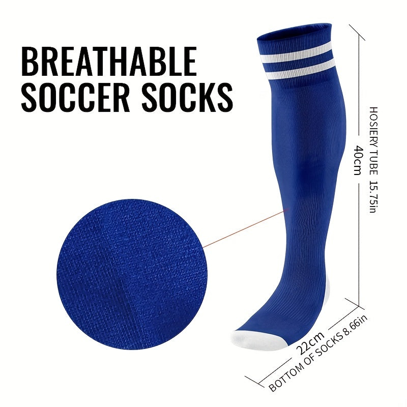 3 Pairs Men's Breathable Soccer Thigh Socks for Sports