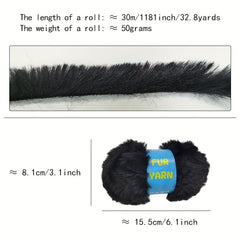 Soft Mink Fur Yarn For DIY Knitting & Crocheting