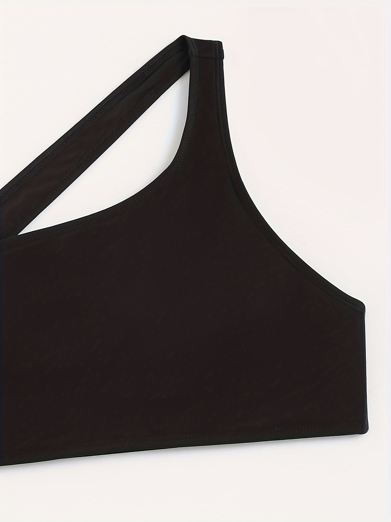 One Shoulder Strap Cami Top Hollow Out Crop Top Women's Lingerie