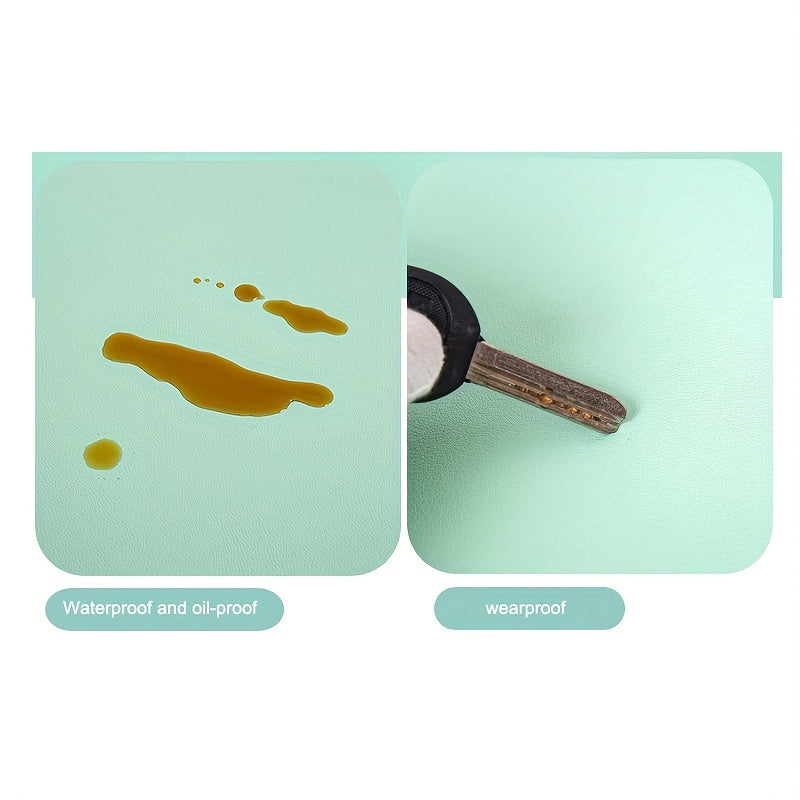 Double Sided Faux Leather Mouse Pad Anti Slip Durable 1pc