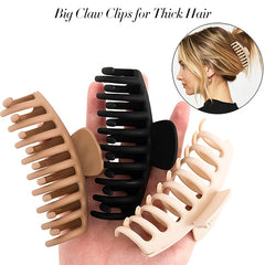 Matte Oversize Hair Claw Clips Non Slip Hair Jaw Clip For Thick Hair