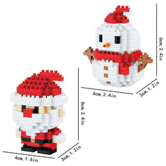 Christmas Building Blocks 2pcs Set Santa Elf Train Snowman Tree Reindeer