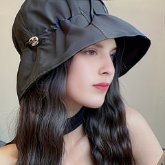 Foldable Drawstring Bucket Hat Lightweight Sun Hat for Women