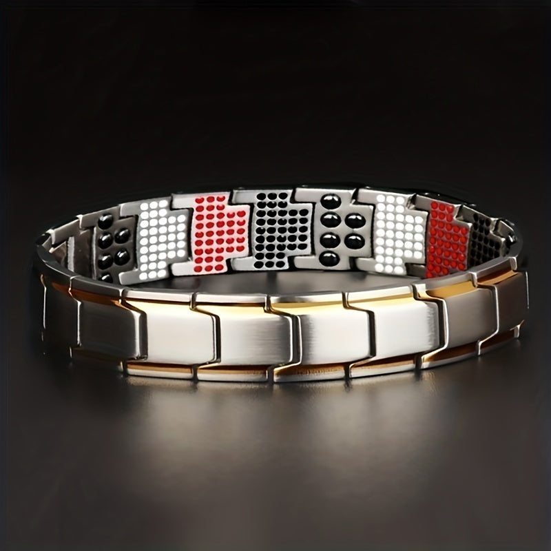 Magnetic Therapy Bracelet with Removable Links for Fathers